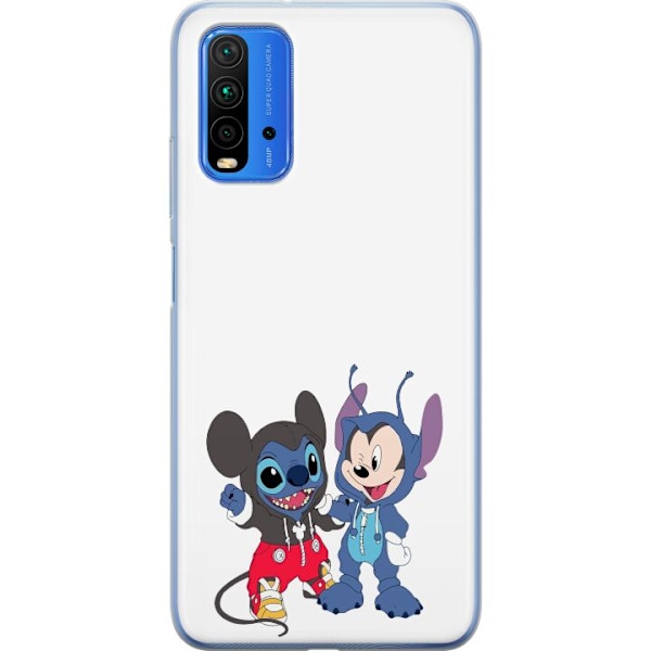 Xiaomi Redmi Note 9 4G Genomskinligt Skal Stitch musse pigg