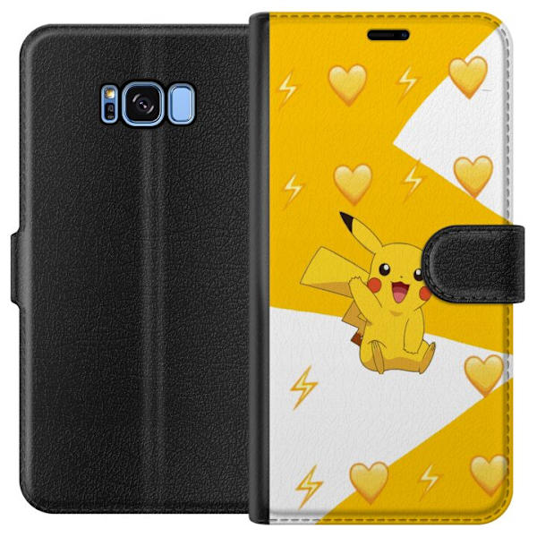 Samsung Galaxy S8 Plånboksfodral Pikachu Pokémon Gaming Figur Spelmotiv Populär Ikon Tecknad Serie Pokémon GO Barnklassiker