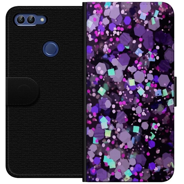 Huawei P smart Lommeboketui Lilla Glitter