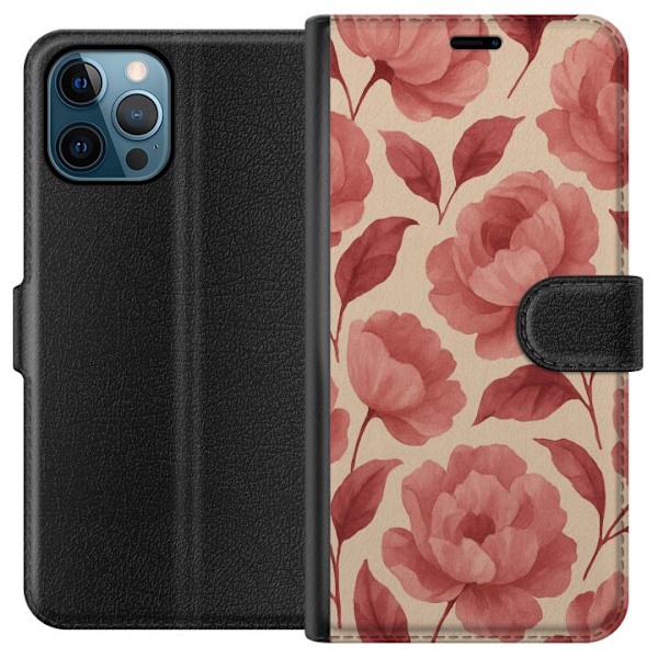 Apple iPhone 12 Pro Max Lompakkokotelo Ruusun Kukinta