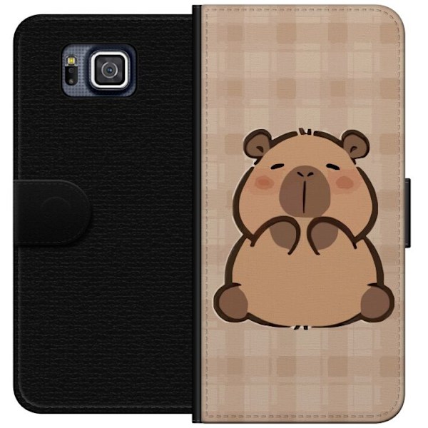 Samsung Galaxy Alpha Plånboksfodral Mobilskal kawaii capybara flera figurer japansk stil