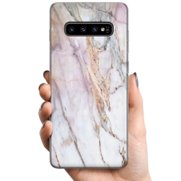 Samsung Galaxy S10+ TPU Mobildeksel marmor
