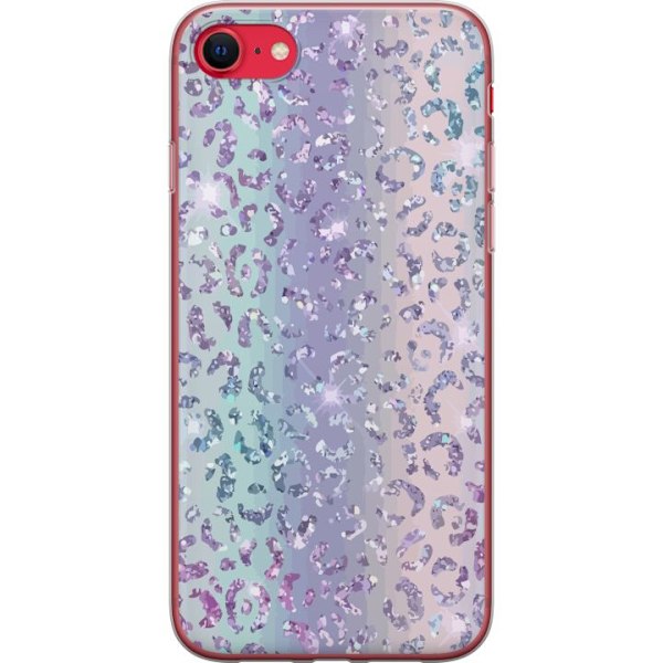 Apple iPhone 16e Gennemsigtig cover Glitter Leopard