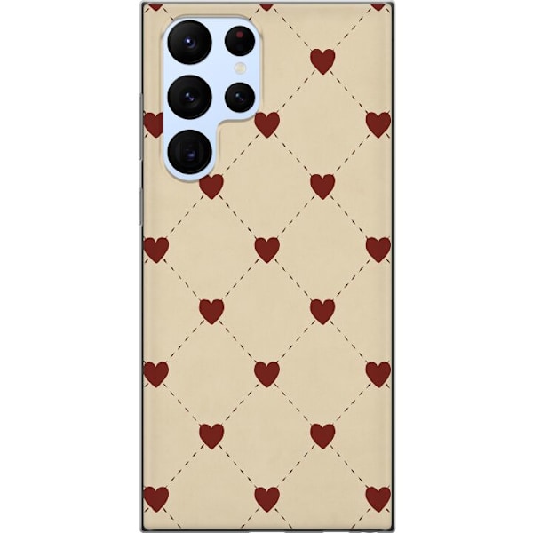 Samsung Galaxy S22 Ultra 5G Gennemsigtig cover Hjertegitter