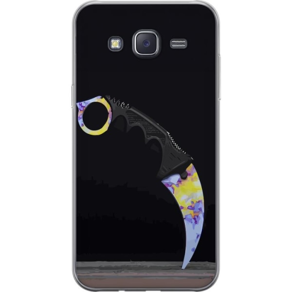Samsung Galaxy J5 Läpinäkyvä kuori Karambit / Butterfly / M