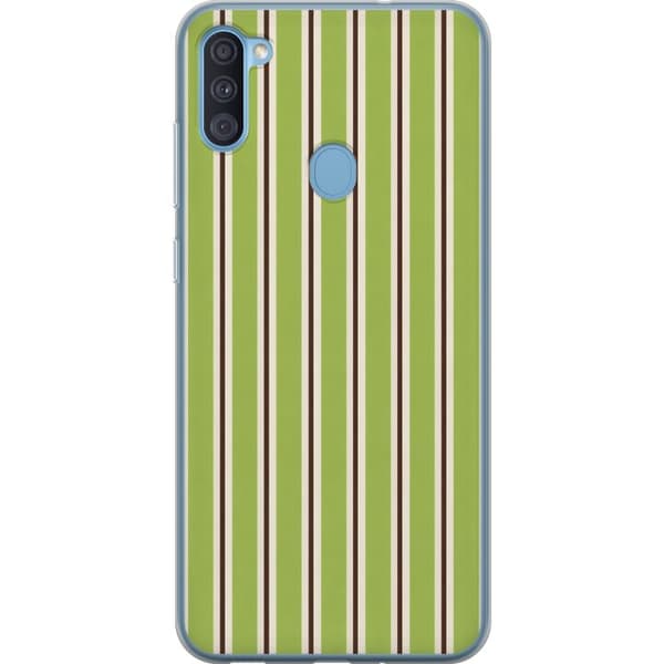 Kompatibelt Mobildeksel til Samsung Galaxy A11 Matcha Stripe grønn
