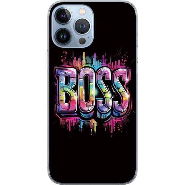 Kompatibelt Mobildeksel til Apple iPhone 13 Pro Max Boss Typografi i Neonfarger Urban Gatekunst