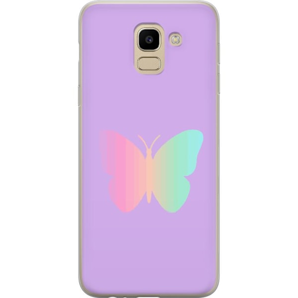 Samsung Galaxy J6 Genomskinligt Skal Fjäril