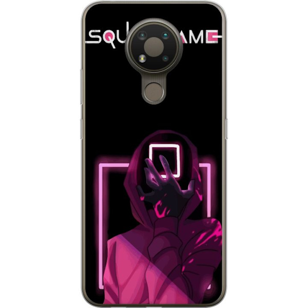 Nokia 3.4 Läpinäkyvä kuori Squid Game Teema Suosittu Sarja Motiivi Graafinen Ikoninen Suunnittelu Aasialainen Popkulttuuri Jännitys Draama