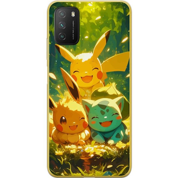 Xiaomi Poco M3  Genomskinligt Skal Pixelmonster spelstil – färgstark design för retroälskande gamers