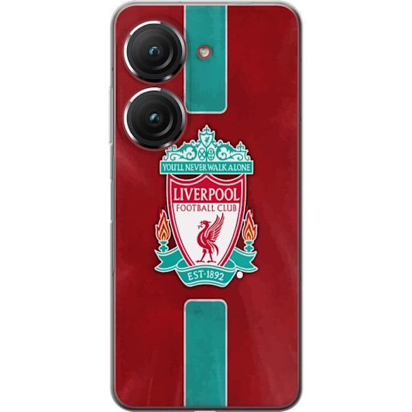 Asus Zenfone 9 Läpinäkyvä kuori Liverpool FC - Klassinen jalkapallourheilu Punaisena