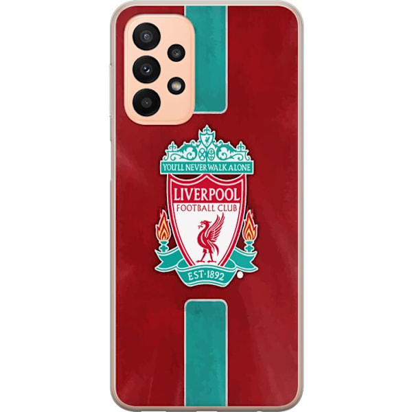 Samsung Galaxy A23 Gennemsigtig cover Liverpool FC - Klassisk Fodboldstolthed i Rødt