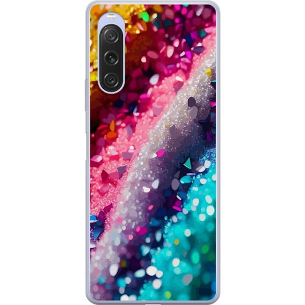 Sony Xperia 10 V Gjennomsiktig deksel Glitter