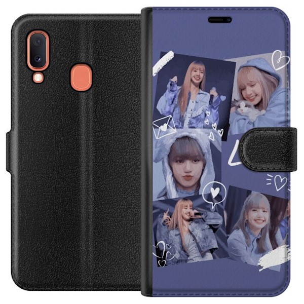 Samsung Galaxy A20e Tegnebogsetui Lisa Blackpink – Aesthetic K-pop Queen