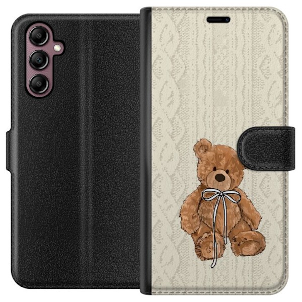 Samsung Galaxy A14 5G Plånboksfodral Liten Nalle – klassisk nalle i enkel design
