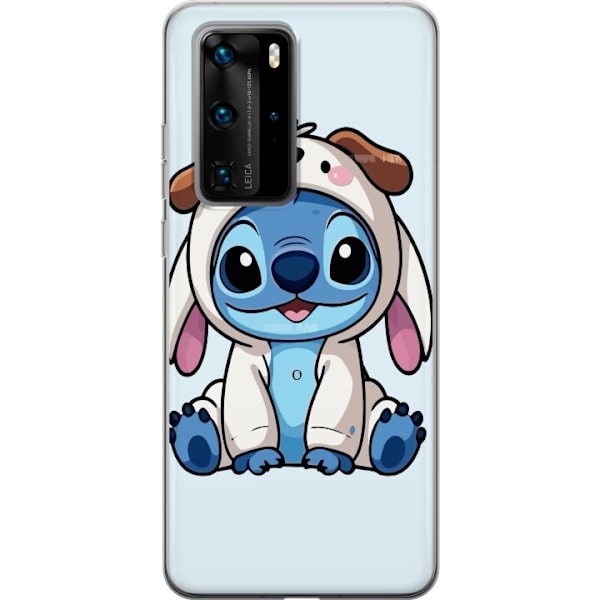 Huawei P40 Pro Läpinäkyvä kuori Stitch Koirapuku Lilo & Stitch Disney Hauska Design Sininen Avaruusolento Sarjakuva Hahmo Suosittu Lapsille Suositt