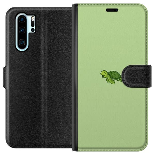 Kompatibelt Lommeboketui til Huawei P30 Pro Sköldpadda