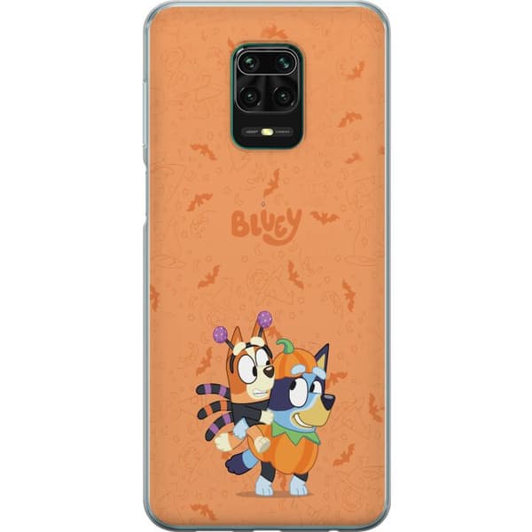 Kompatibelt Mobildeksel til Xiaomi Redmi Note 9 Pro Tegnede hunder utkledd til Halloween med gresskar, flaggermus og heksehatter oransje