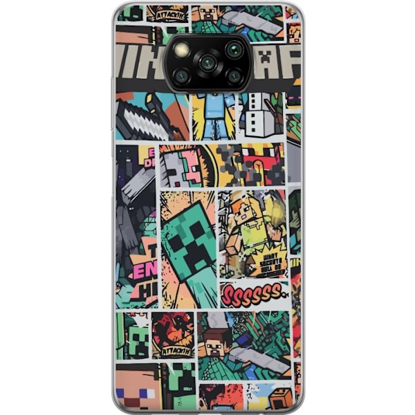 Xiaomi Poco X3 NFC Läpinäkyvä kuori Minecraft Taide