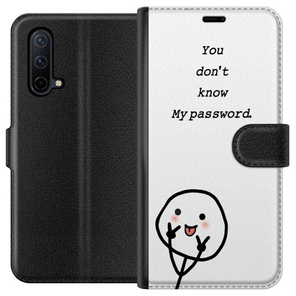 OnePlus Nord CE 5G Plånboksfodral You Don’t Know My Password – edgy textmotiv med attityd