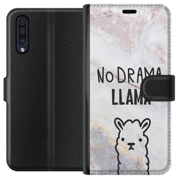 Samsung Galaxy A50 Lompakkokotelo Llama Marmori