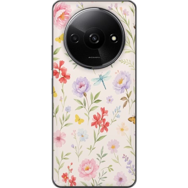 Xiaomi Redmi A3 Läpinäkyvä kuori Kukat