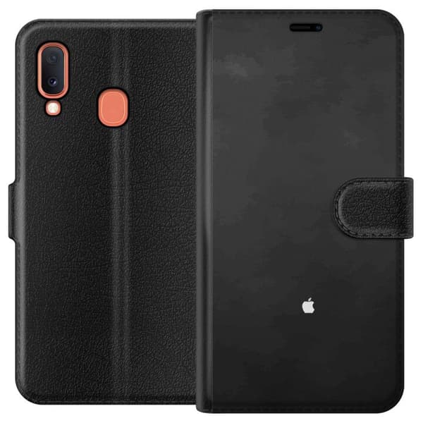 Kompatibelt Plånboksfodral till Samsung Galaxy A20e Apple Grey