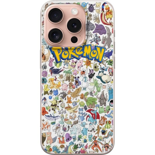 Apple iPhone 16 Pro Läpinäkyvä kuori Pokémon