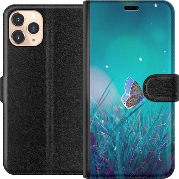 Kompatibelt Plånboksfodral till Apple iPhone 11 Pro Blå fjäril