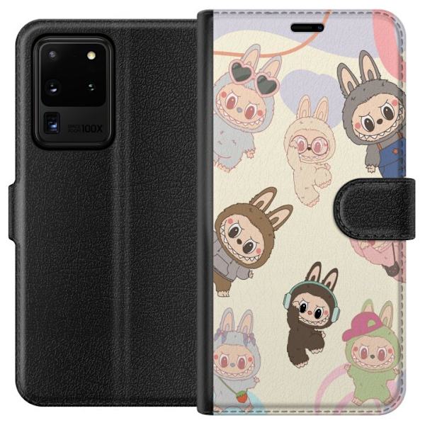 Samsung Galaxy S20 Ultra Tegnebogsetui Labubu Pop Mart Samling Motiv Figur Samling Design Populært Art Toy Pop Mart Kreativ Grafisk