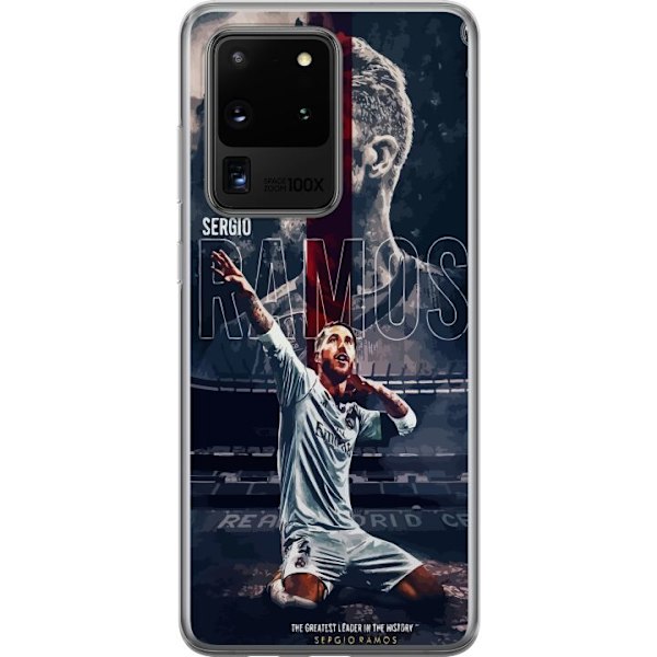 Samsung Galaxy S20 Ultra Genomskinligt Skal Ramos Fotboll Legend Motiv Spelare Real Madrid Spanien Back Ikoniskt Namn Fotbollsstjärna Sport