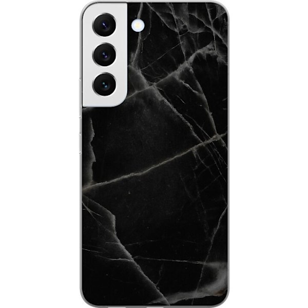 Samsung Galaxy S22 5G Gennemsigtig cover Sort marmor