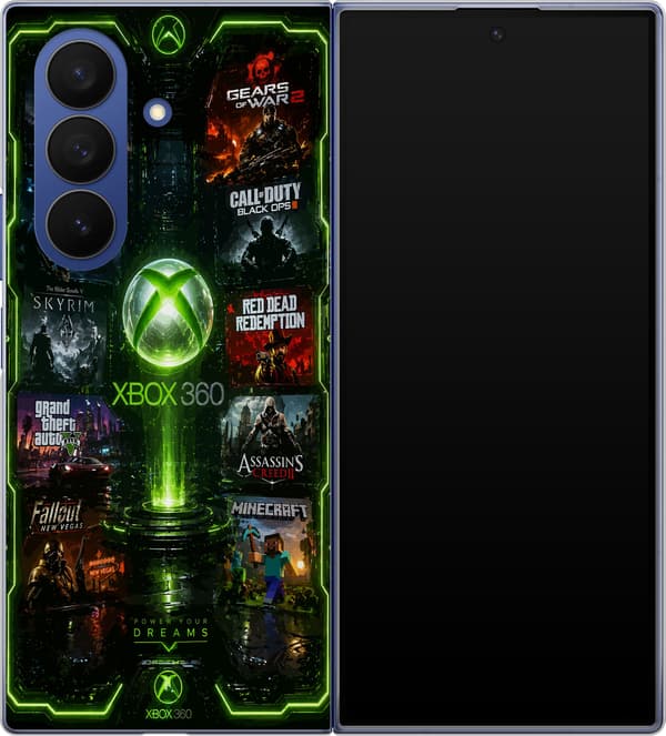 Kompatibelt Mobildeksel til Samsung Galaxy Z Fold7 Grönt spelcollage grønn