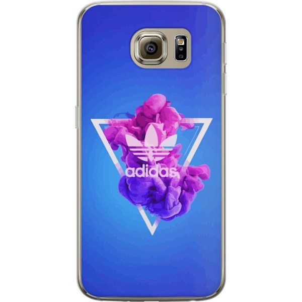 Samsung Galaxy S6 Läpinäkyvä kuori Adidas-inspiroitunut sininen muotoilu - urheilullinen motiivi retro-vibeillä sinisissä sävyissä