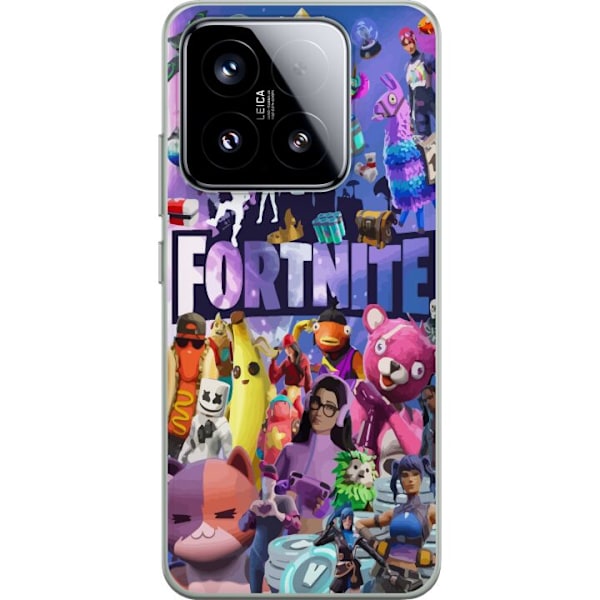 Xiaomi 15 Gjennomsiktig deksel Fortnite Skins Emotes Battle Royale Karakterer Gamer Gamingmotiv Kult Barn Ungdom