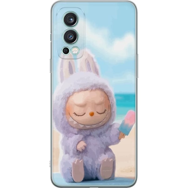 OnePlus Nord 2 5G Läpinäkyvä kuori Labubu Vaaleanpunainen T