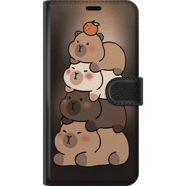 Kompatibel Tegnebogsetui til Apple iPhone 12 mini Capybara Kawaii Sød Dyrefigur