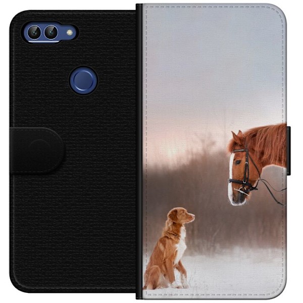 Huawei P smart Lompakkokotelo Härkä & Koira