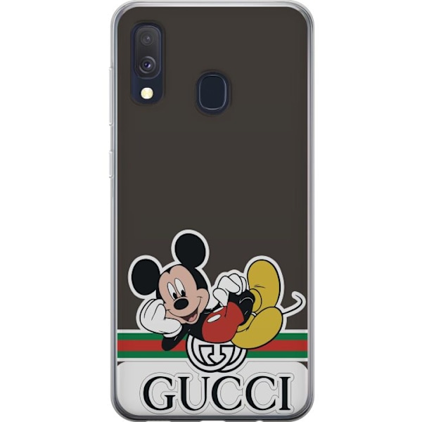 Samsung Galaxy A40 Läpinäkyvä kuori Gucci Musse Pig