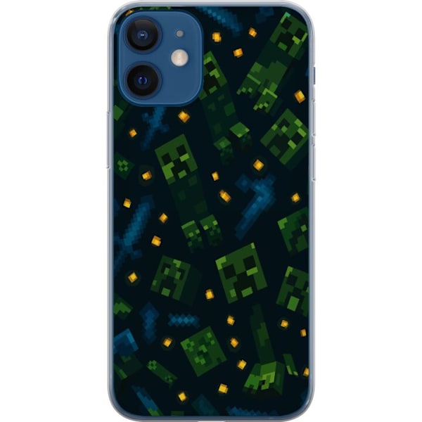 Apple iPhone 12  Läpinäkyvä kuori Minecraft Dungeons Mob