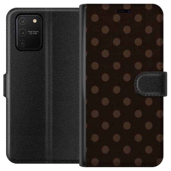 Kompatibelt Plånboksfodral till Samsung Galaxy S10 Lite Mocha Dots brun