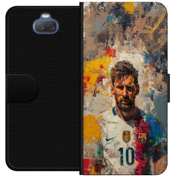 Sony Xperia 10 Lompakkokotelo Messi Art