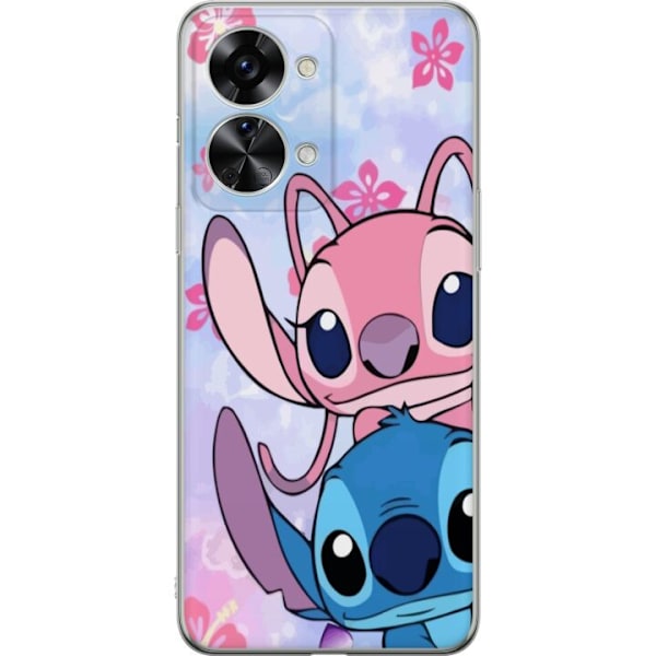 OnePlus Nord 2T Genomskinligt Skal Stitch & Angel