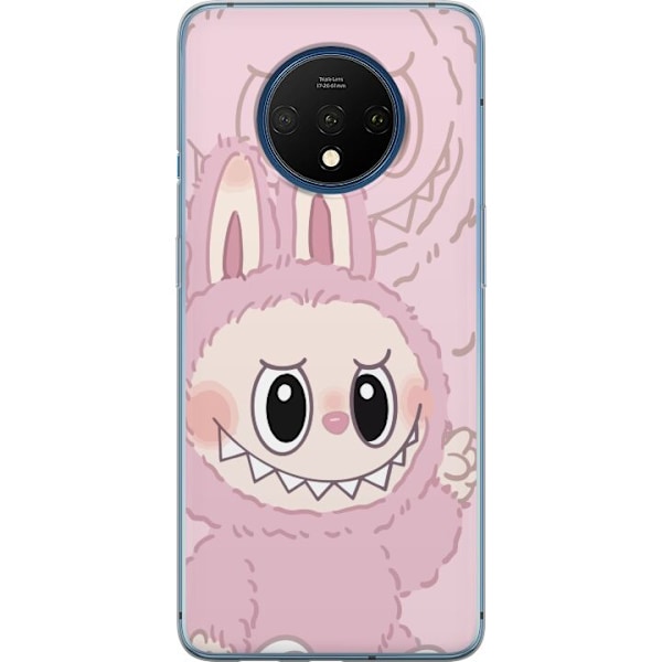 OnePlus 7T Läpinäkyvä kuori Labubu Floral Freak