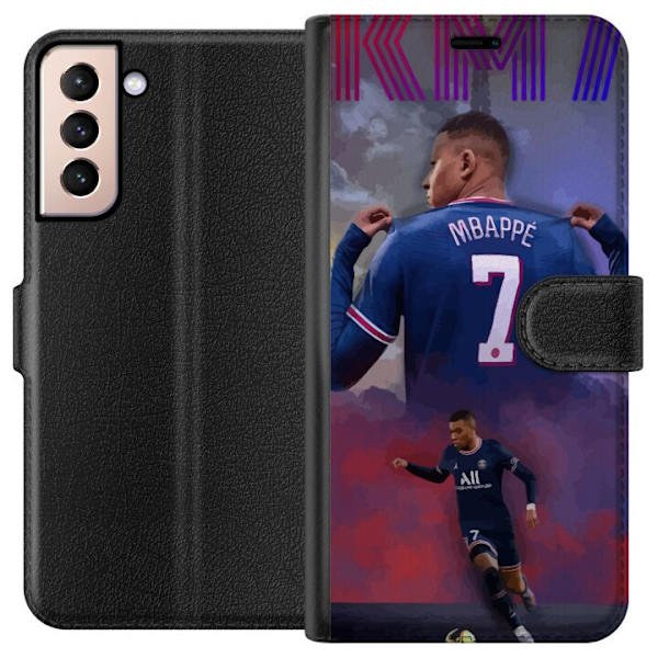 Samsung Galaxy S21 Plånboksfodral MAP Fotboll Design Grafiskt Mönster Modern Sportmotiv Trend Fotboll Populär Grafisk Stil Motiv