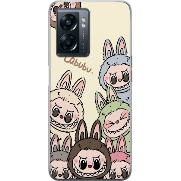 OnePlus Nord N300 Läpinäkyvä kuori Labubu Pastel Collection