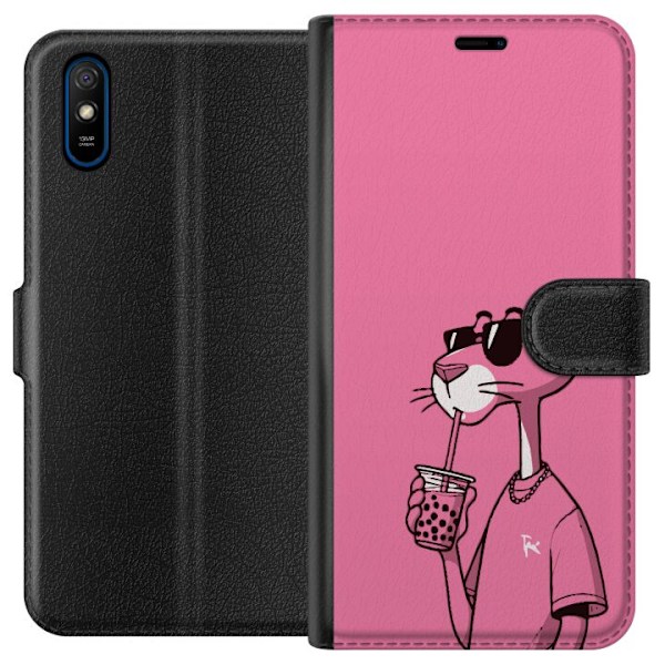 Xiaomi Redmi 9A Tegnebogsetui Pink Panther Drink