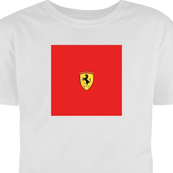 T-shirt til Voksen | Klassisk Voksen T-shirt Ferrari S.p.A. hvid XXL