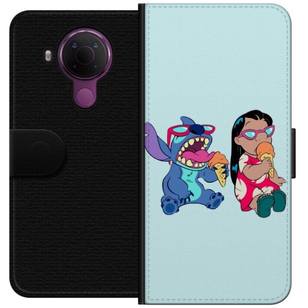 Nokia 5.4 Lompakkokotelo Lilo & Stitch