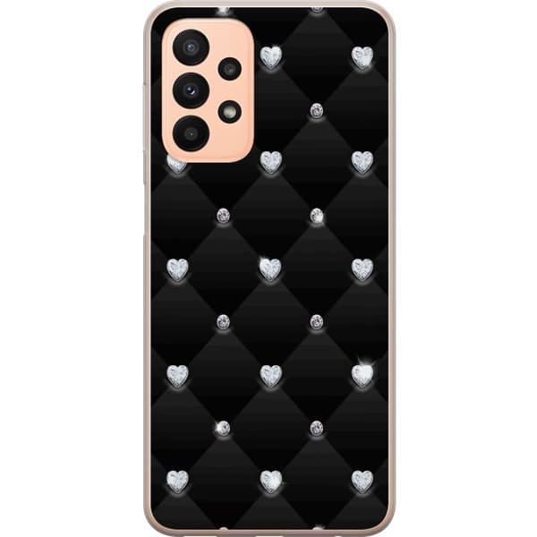 Kompatibelt Mobildeksel til Samsung Galaxy A23 Diamant Hjerte